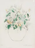 Flores I by Candido Portinari, 1942, gravura a ponta-seca e guache sobre papel, offered Mar 2013