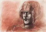Marcelo Grassmann, Soldado, 1989, pastel seco sobre papel