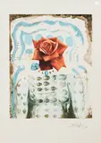 Rosa Vermelha by Salvador Dalí, litogravura sobre papel, offered Mar 2013