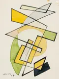 Leopoldo Raimo, Sem Título, 1954, técnica mista sobre papel