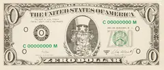 Zero Dollar by Cildo Meireles, double-sided offset lithograph on paper, offered Mar 2013