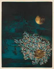 Cosmonautas by Isabel Pons, 1966, litogravura sobre papel, offered Mar 2013