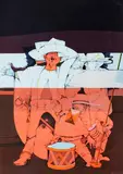 Karl Plattner, Carnaval, 1977, serigrafia sobre papel