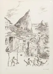 Rio de Janeiro by Lise Forell, gravura em metal sobre papel, offered Mar 2013