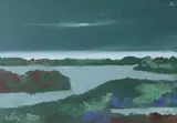 Bramante Buffoni, Paisagem com Montanhas e Rio, 1983, óleo sobre tela