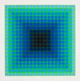 Victor Vasarely, Sem Título, serigrafia sobre cartão