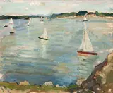 Jorge Mori, Lagoa Santo Amaro, 1946, óleo sobre tela