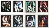 Di Cavalcanti, 7 Flores, 1968, xilogravuras guacheadas sobre papel