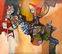 Sem Título by Roberto Burle Marx, 1991, óleo sobre tela, offered Nov 2012