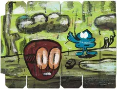 Sem Título by Jaca, guache sobre caixa de papelão, offered Nov 2012