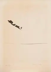 Mira Schendel, Paisagem 14, 1963, monotipia sobre papel de arroz japonês