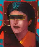 A Moça de Brasília by Gessiron Alves Franco, 1978, técnica mista sobre tela, offered Nov 2012