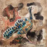 John Graz, Pavão, 1981, óleo sobre tela