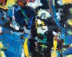 Azul Dentro de Azul by Normando Martinez, óleo sobre tela, offered Nov 2012