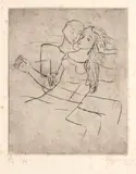 Lasar Segall, Casal, 1945, litogravura sobre papel