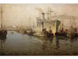 Oscar Vaz, Puerto Boquense, Oleo sobre tela