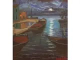 Luna en la Boca by Benito Quinquela Martín, Oleo sobre tabla, offered Aug 2026
