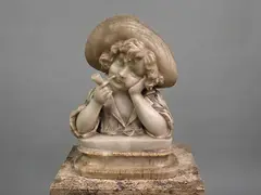 Adolfo Cipriani, Busto de niño con pipa, sculpture
