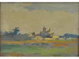 Miguel Carlos Victorica, Paisaje y construcciones, Oleo sobre cón