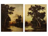 Léon Richet, Bosques, oleos sobre tela