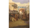 F. Dagnac - Rivere, Mercado orientalista, Oleo sobre tela
