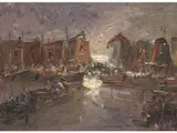 Stephen Koek Koek, Llegada al puerto, Oleo sobre tela