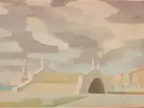 Aquiles Badi, Puente del Arsenal", Témpera