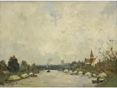 Canal holandes by Jacques Witjens Stephan, Oleo sobre tela, offered Aug 2026