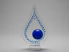 Gyula Kosice, Gota, acrilico color y agua
