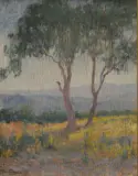 Walter de Navazio, Paisaje, Oleo sobre tabla
