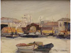 Puerto by Italo Botti, Oleo sobre carton, offered May 2026