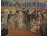 Alberto María Rossi, En la plaza, Oleo sobre carton