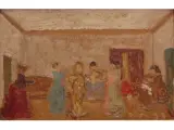 Pedro Figari, Intimidad, Oleo sobre cartón