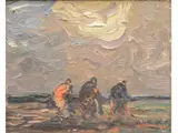 Stephen Koek Koek, Tres figuras, Oleo sobre tabla