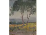 Walter de Navazio, Paisaje, Oleo sobre tabla