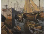 Oscar Vaz, Puerto, Oleo sobre tela