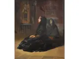 Porteña en el templo" o "Mujer en la iglesia by Raymond August Quinsac Monvoisin, Oleo sobre tela, offered Dec 2025