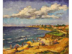 Playa by Jorge Beristayn, Oleo sobre tabla, offered Dec 2025