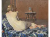 Modelo en descanso by Antonia Ventura y Verazzi, Oleo sobre tabla, offered Dec 2025