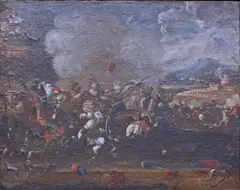 Jacques Courtois, Batalla, Oleo sobre tela