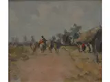 Jinetes by Carlos de la Torre, Oleo sobre carín, offered Dec 2025