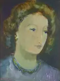 Raúl Soldi, Retrato de Sarah Larco, Oleo sobre tela