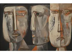 Caras by Mario Miguel Mollari, Oleo sobre tela, offered Dec 2025