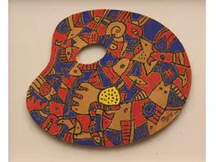 Adolfo Nigro, El Pez, Oleo sobre tabla (paleta e pintor)
