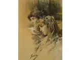 Dos mujeres de perfil by Gamba, offered Dec 2025