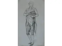 François Joseph Vernay, Retrato de caballero, Lápiz sobre papel