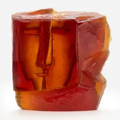 Stanislav Libenský, & Jaroslava Brychtova "The Kiss" Glass Sculpture, circa 1957