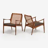 Ib Kofod-Larsen, for Selig Pair of Lounge Chairs (ca. 1960)