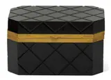Cenedese, . (Murano) Black Opaline Glass Dresser Box, Ca. 1965-70, Depth 5.5", Ca. 1965