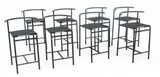 Philippe Starck, for Baleri Italia, Steel And Latex Rubber Café Chairs, Ca. 1980s, Depth 19" 8 PCS